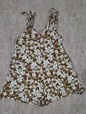 Fighting Mini Eel Floral Tie-Shoulder Romper